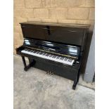 *Yamaha (c1993) A 131cm Model U30A upright piano in a bright ebonised case. There is VAT on this
