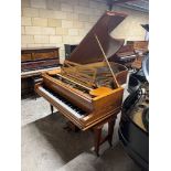 Bechstein (c1900) A 6ft 7in Model V grand piano in a Sheraton style satinwood and inlaid case