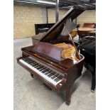 Steinway (c1930) A 5ft 7in Model M grand piano in a mahogany case on square tapered legs.