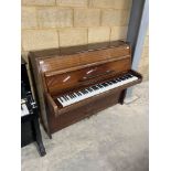 Steinway (c1969) A Model Z upright in a bright mahogany case.