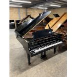 Kawai (c1981) A 6ft 1in Model GS-30 grand piano in a bright ebonised case on square tapered legs.