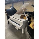 Blüthner (c1914) A 6ft 3in grand piano in a bright white case on square tapered legs.