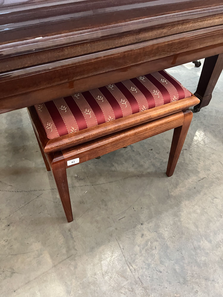 Blüthner (c1982) A 5ft 10in Style 10 grand piano in a bright mahogany case on square tapered legs; - Image 9 of 9