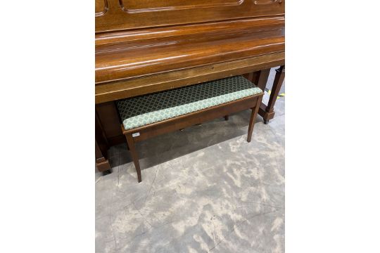 Steinway (c1927) A Model K upright piano in a mahogany case; together with a duet stool. IRN: - Image 6 of 6