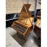 Robert Goble (c1970) A 6ft double manual harpsichord in a walnut case.