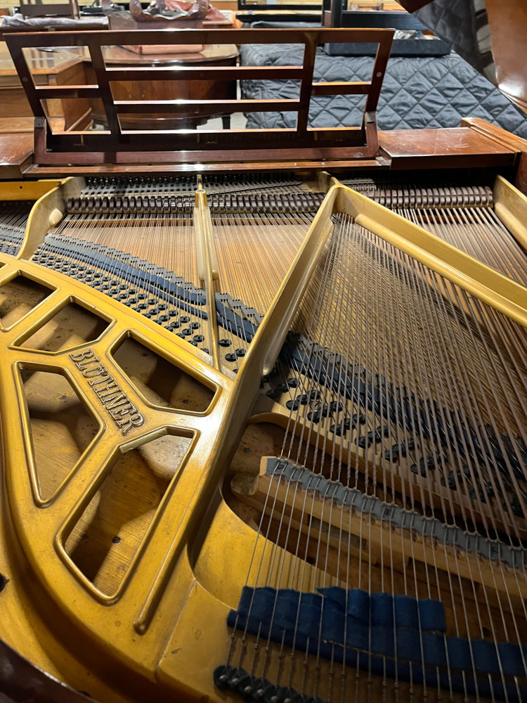 Blüthner (c1930) A 5ft 5in Model 4A grand piano in a mahogany case on square tapered legs; - Image 9 of 10