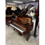 Steinway (c1976) A 5ft 10in Model O grand piano in a bright mahogany case on square tapered legs;