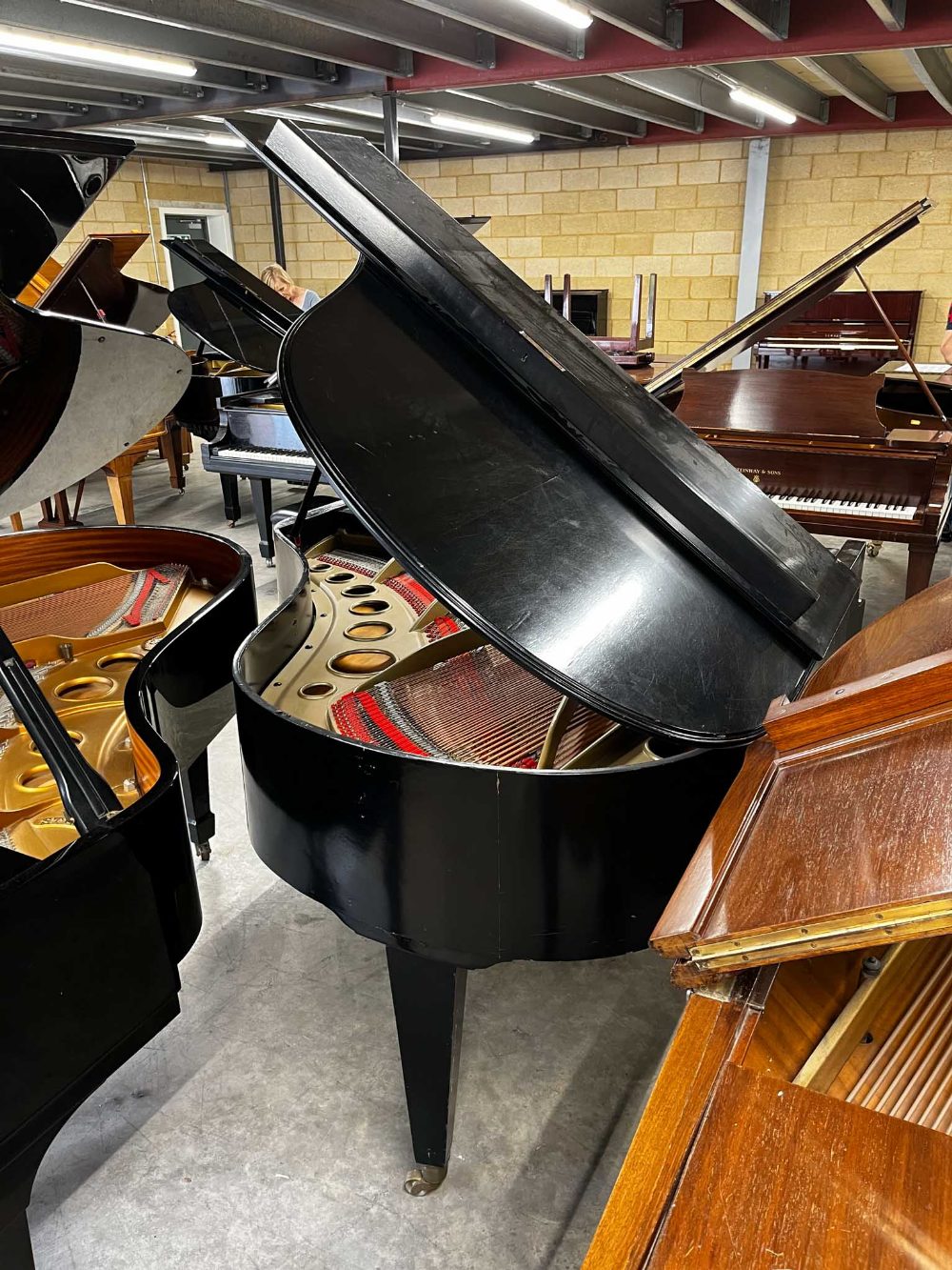 Bösendorfer (c1920) A 5ft 7in Model 170 grand piano in an ebonised case on square tapered legs. IRN: - Image 7 of 8