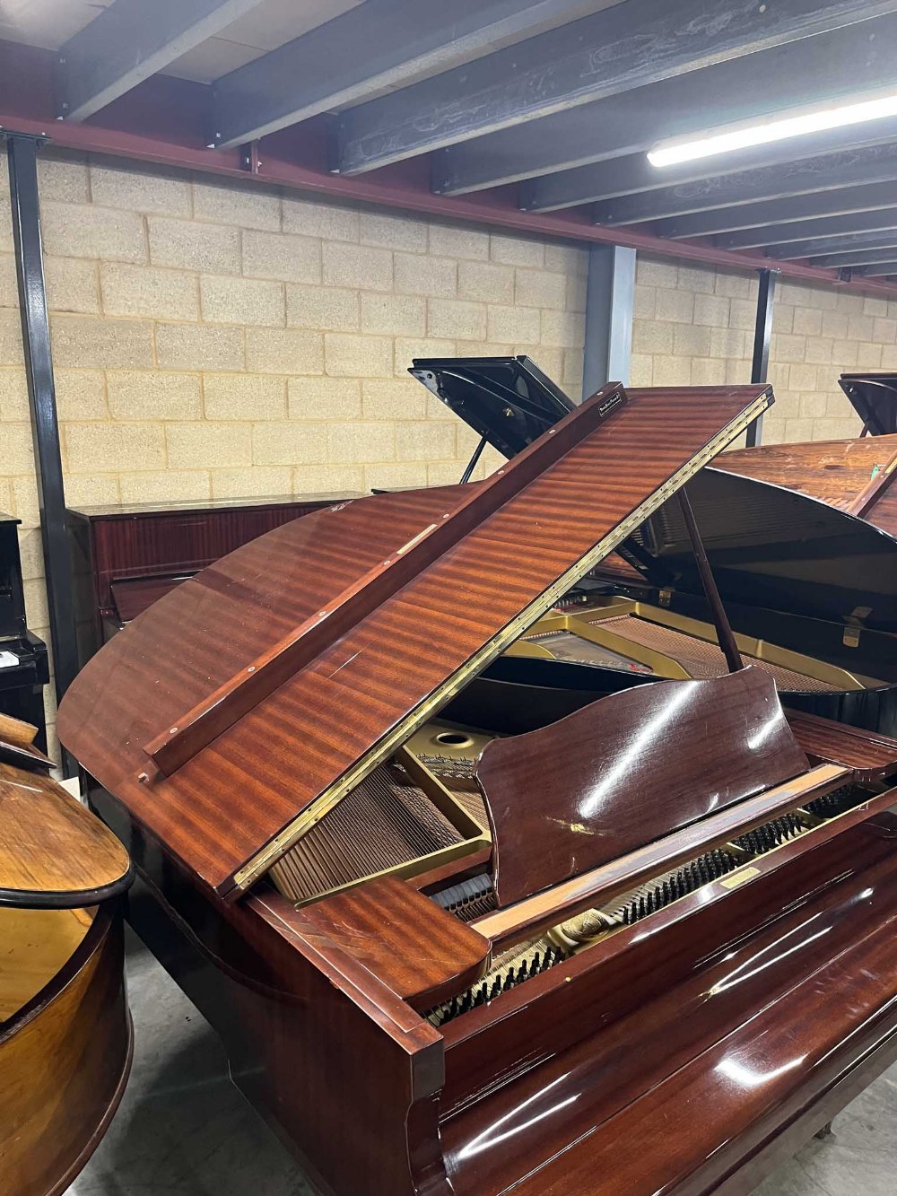 Yamaha (c1980) A 5ft 7in Model G2 grand piano in a bright mahogany case on square tapered legs; - Image 6 of 9