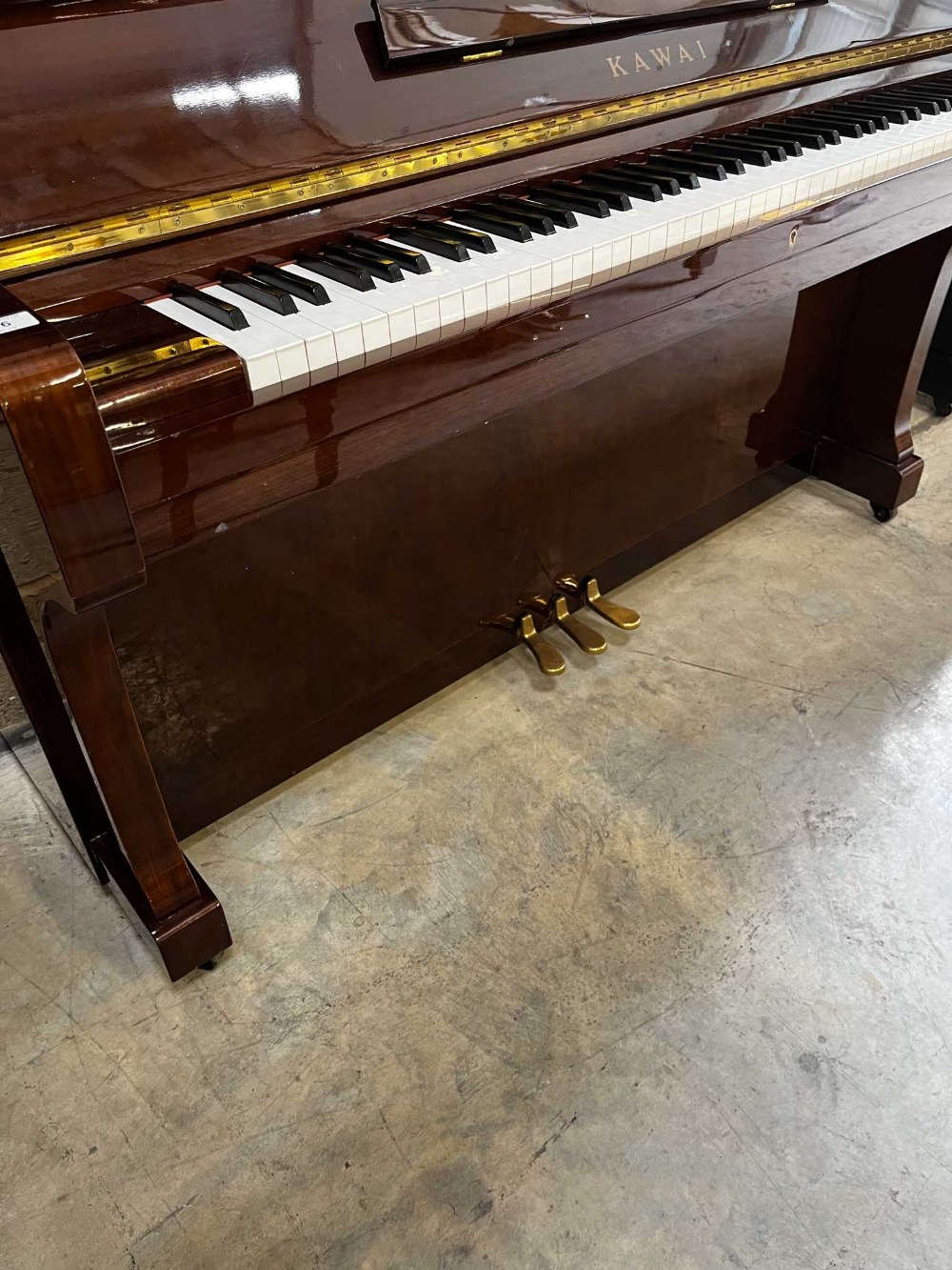 Kawai (c1976) A 132cm Model BL-61 upright piano in a traditional bright mahogany case; together with - Image 3 of 5