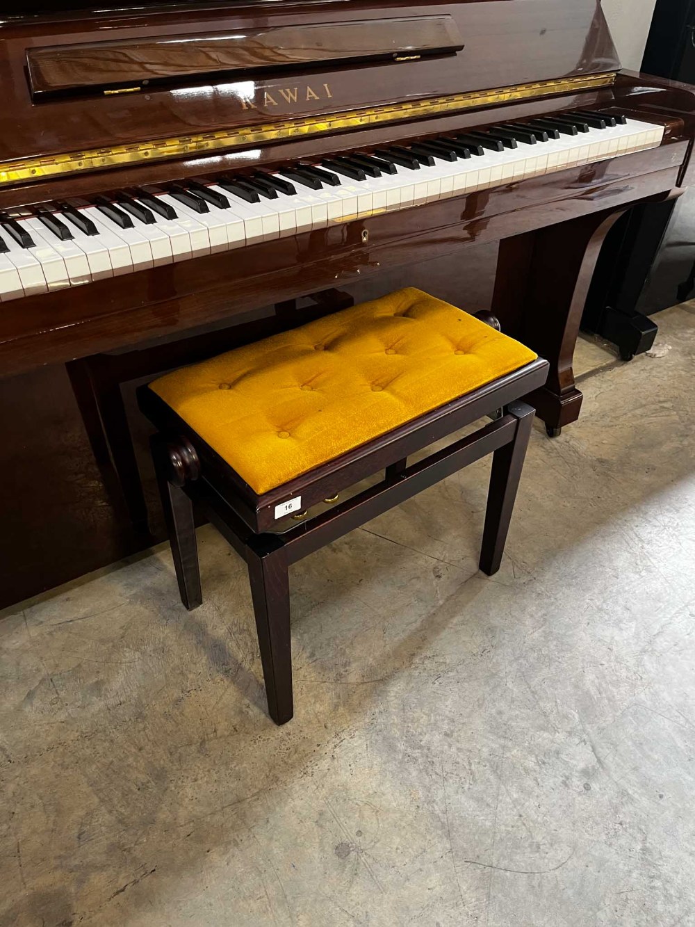 Kawai (c1976) A 132cm Model BL-61 upright piano in a traditional bright mahogany case; together with - Image 5 of 5