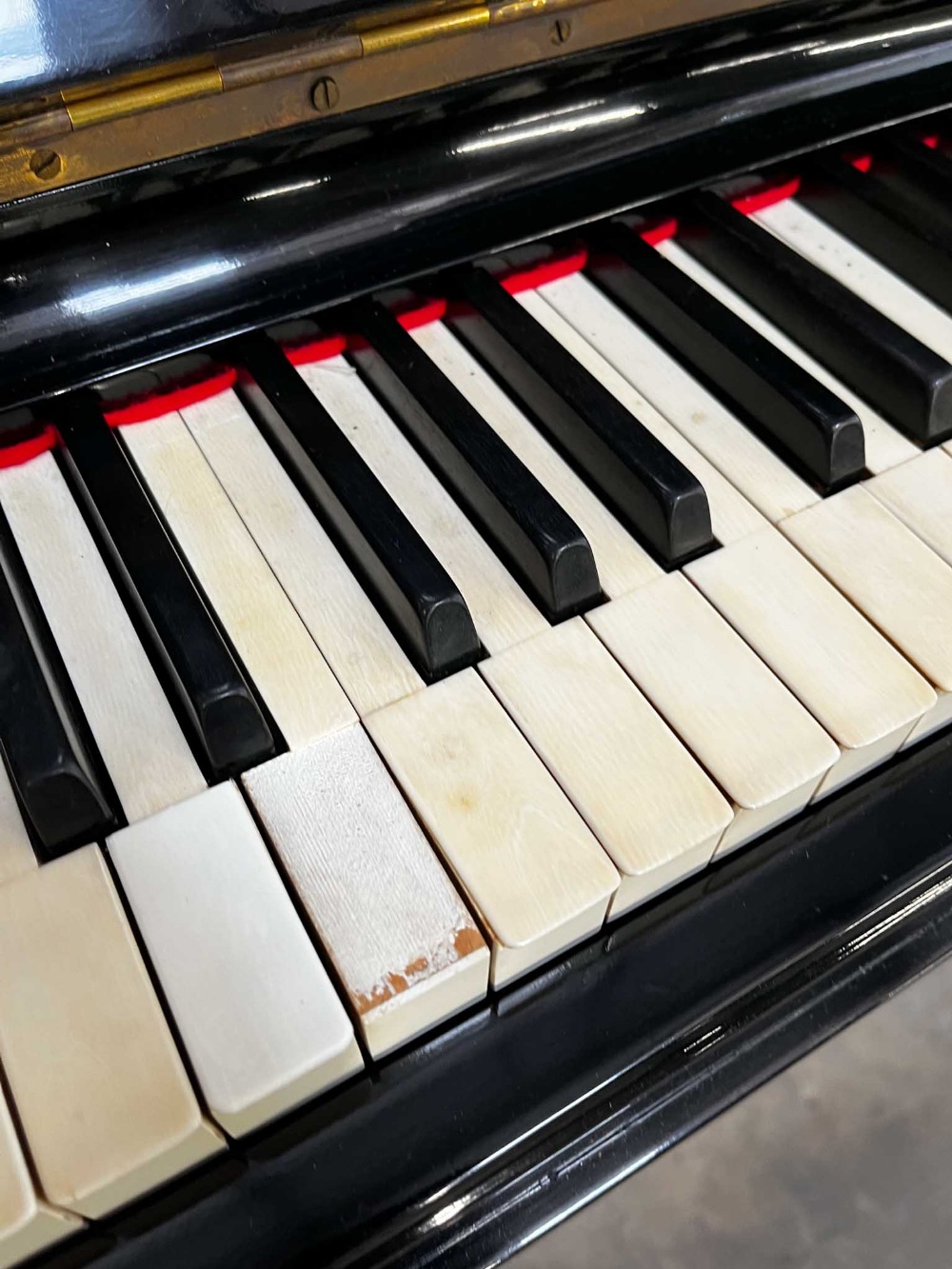 Steinway (c1923) A Model K upright piano in an ebonised case; together with a stool. IRN: V181G9S3 - Image 3 of 6