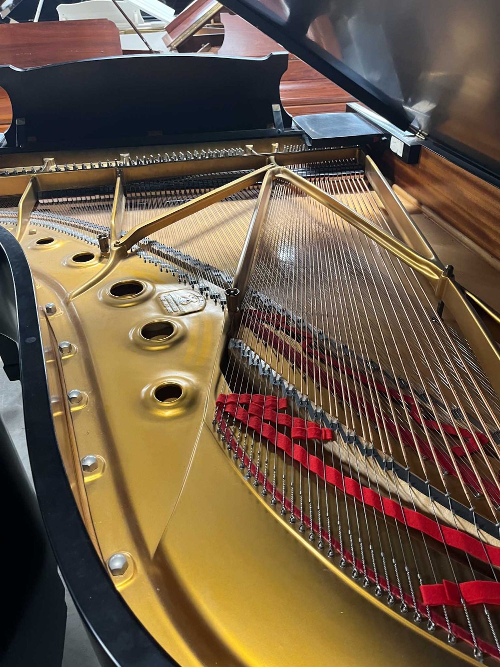 Steinway (c1973) A 6ft 11in Model B grand piano in a satin ebonised case on square tapered legs. - Image 9 of 9