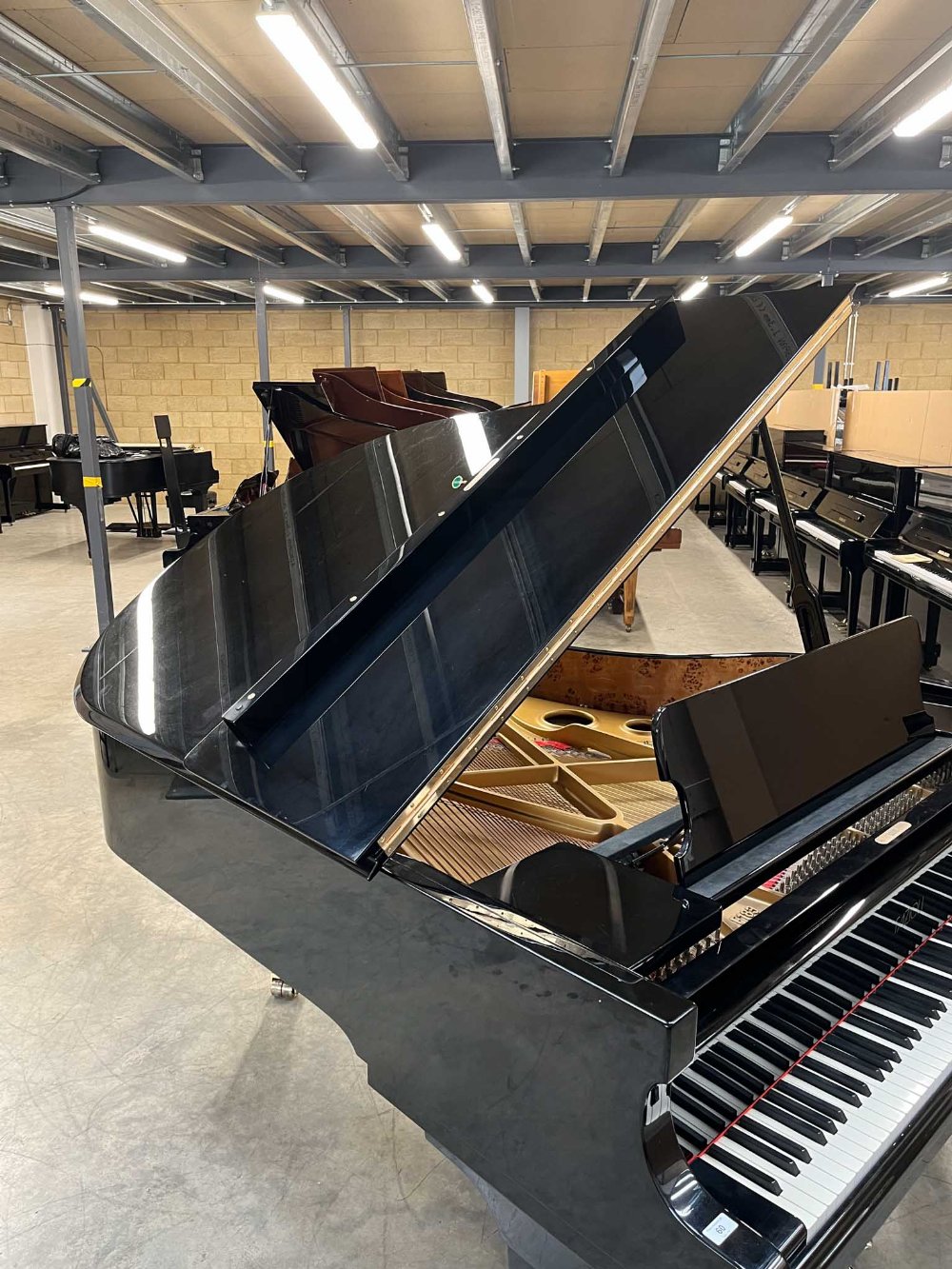 Fazioli (c2002) A 6ft Model 183 grand piano in a bright ebonised case on square tapered legs; - Image 6 of 10