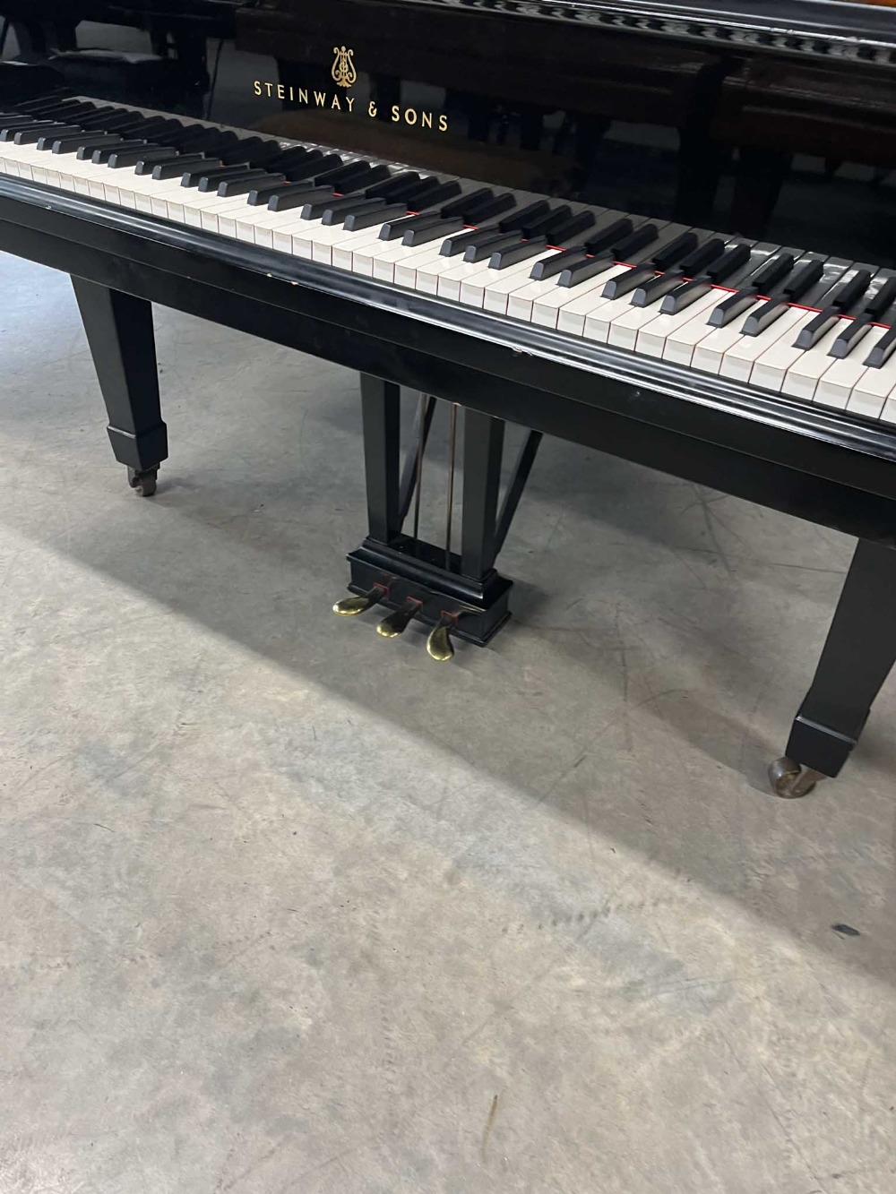 Steinway (c1973) A 6ft 11in Model B grand piano in a satin ebonised case on square tapered legs. - Image 4 of 9