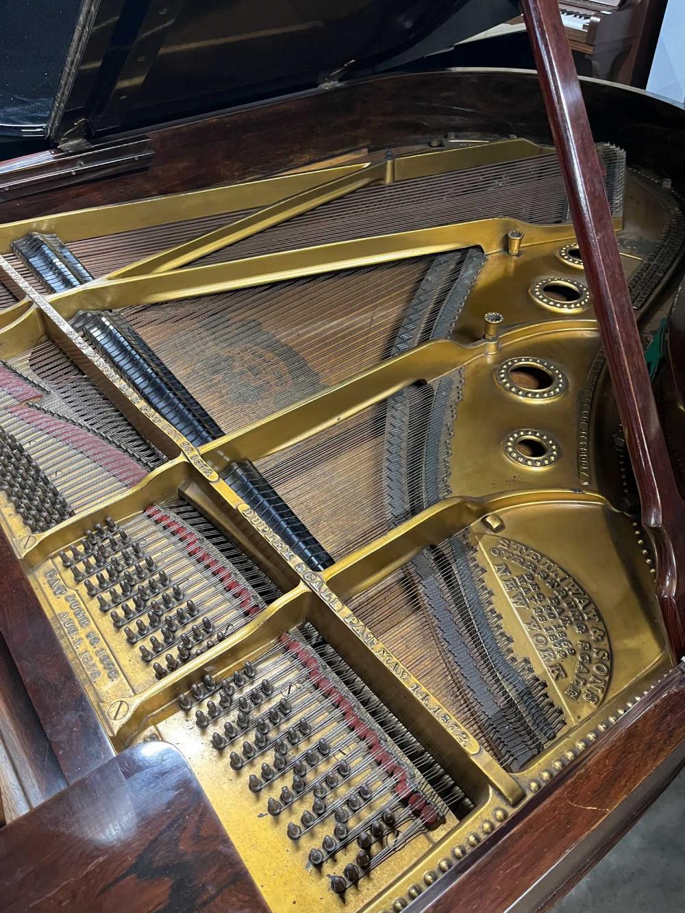 Steinway (c1886) A 6ft Old Style modernised Model A grand piano in a rosewood case on replacement - Image 6 of 9