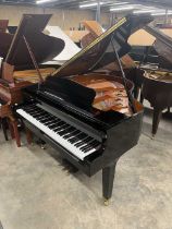 Yamaha (c2021) A 5ft Model GB1K grand piano in a bright ebonised case on square tapered legs;