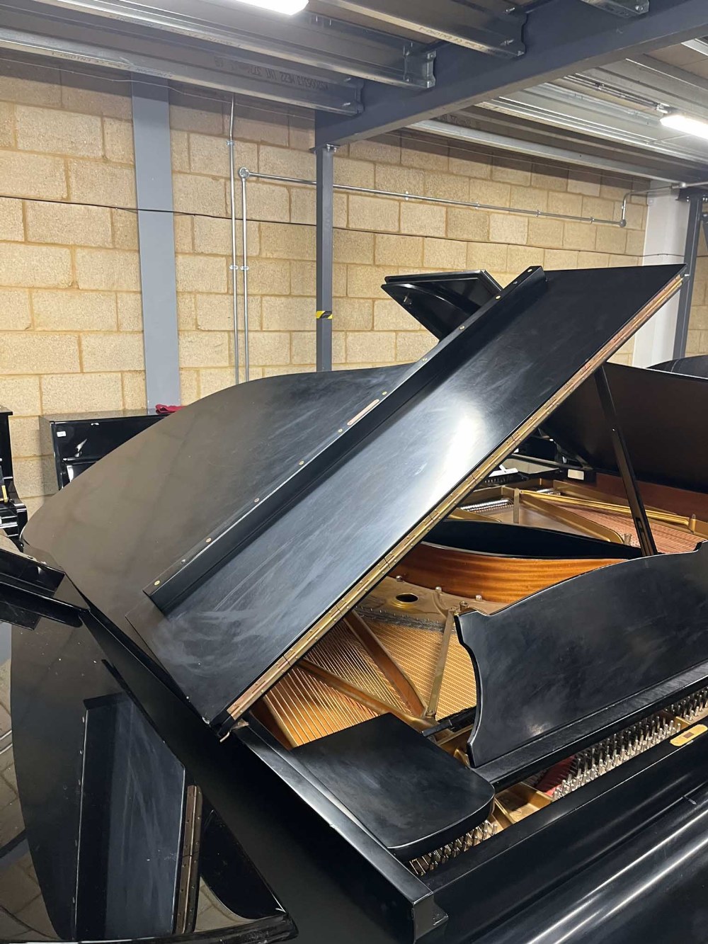 Steinway (c1973) A 6ft 11in Model B grand piano in a satin ebonised case on square tapered legs. - Image 7 of 9