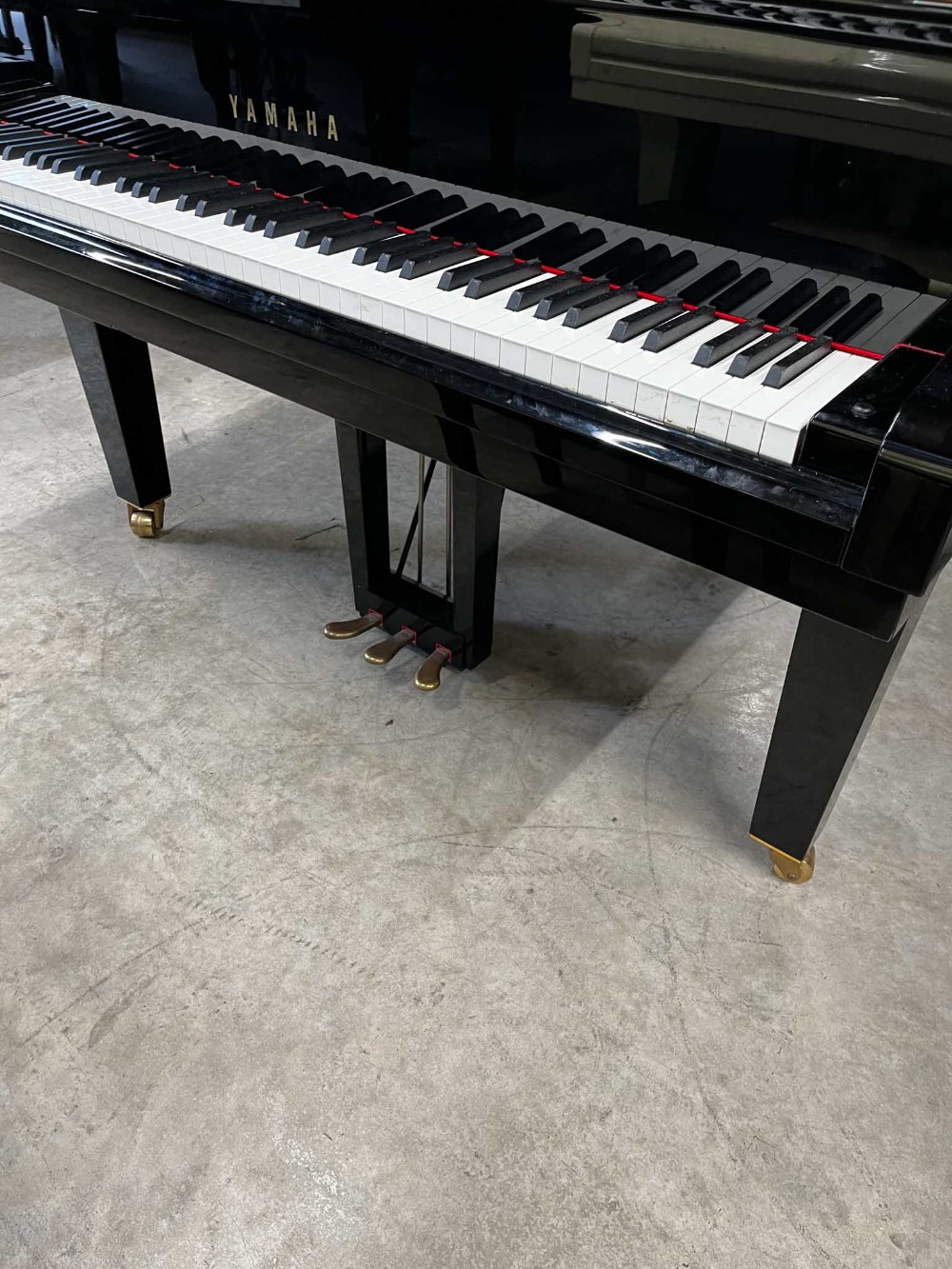 Yamaha (c2012) A 5ft 8in Model C2X grand piano in a bright ebonised case on square tapered legs; - Image 3 of 9