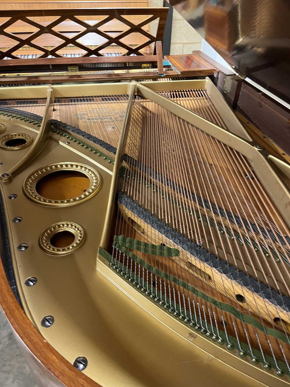 Bechstein (c1900) A 6ft 7in Model B grand piano in a mahogany and satinwood banded case on dual - Image 9 of 9