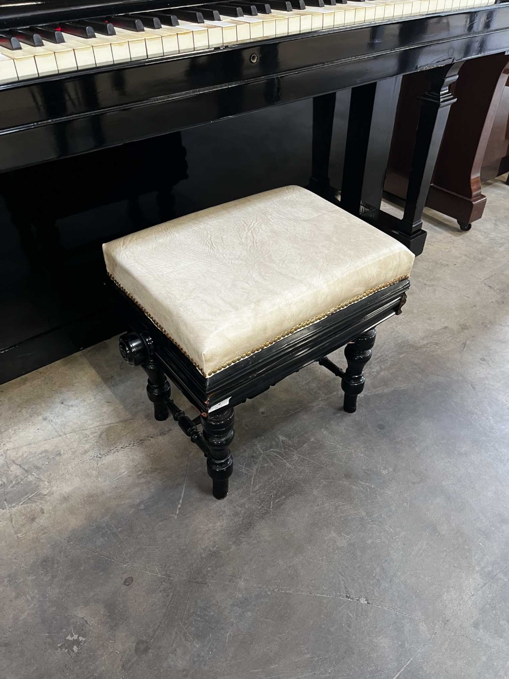 Steinway (c1923) A Model K upright piano in an ebonised case; together with a stool. IRN: V181G9S3 - Image 6 of 6