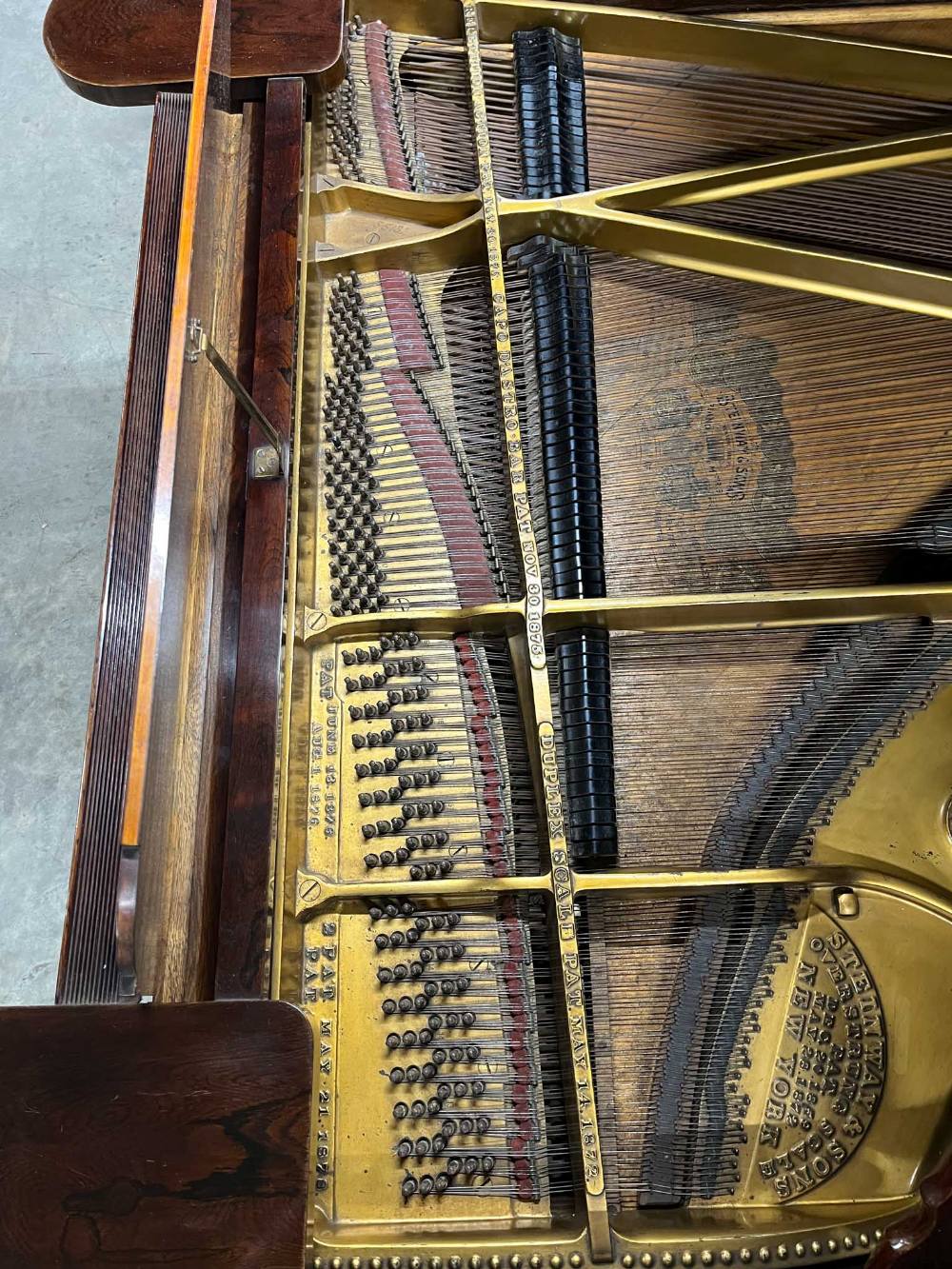 Steinway (c1886) A 6ft Old Style modernised Model A grand piano in a rosewood case on replacement - Image 5 of 9