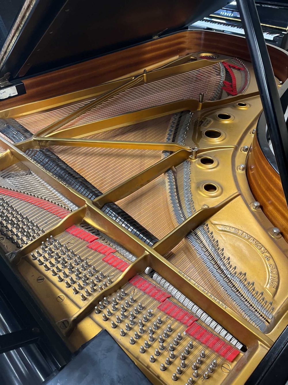 Steinway (c1973) A 6ft 11in Model B grand piano in a satin ebonised case on square tapered legs. - Image 6 of 9