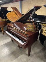 Yamaha (c1980) A 5ft 7in Model G2 grand piano in a bright mahogany case on square tapered legs;