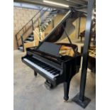 Steinway (c2006) A 5ft 1in Model S grand piano in a bright ebonised case on square tapered legs;