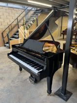 Steinway (c2006) A 5ft 1in Model S grand piano in a bright ebonised case on square tapered legs;