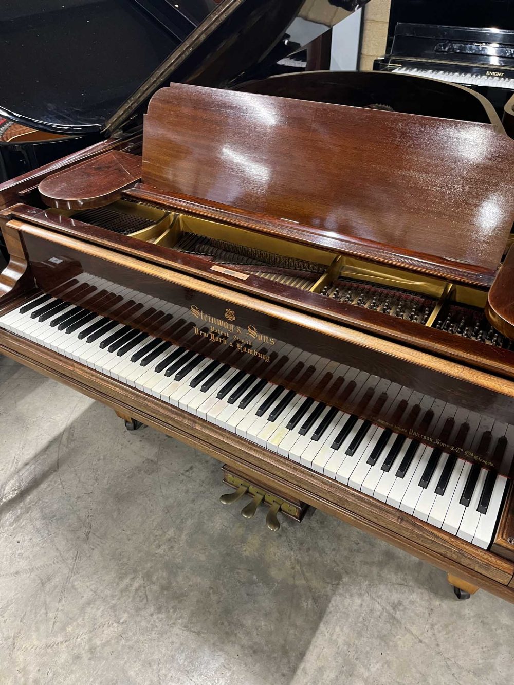 Steinway (c1886) A 6ft Old Style modernised Model A grand piano in a rosewood case on replacement - Image 2 of 9
