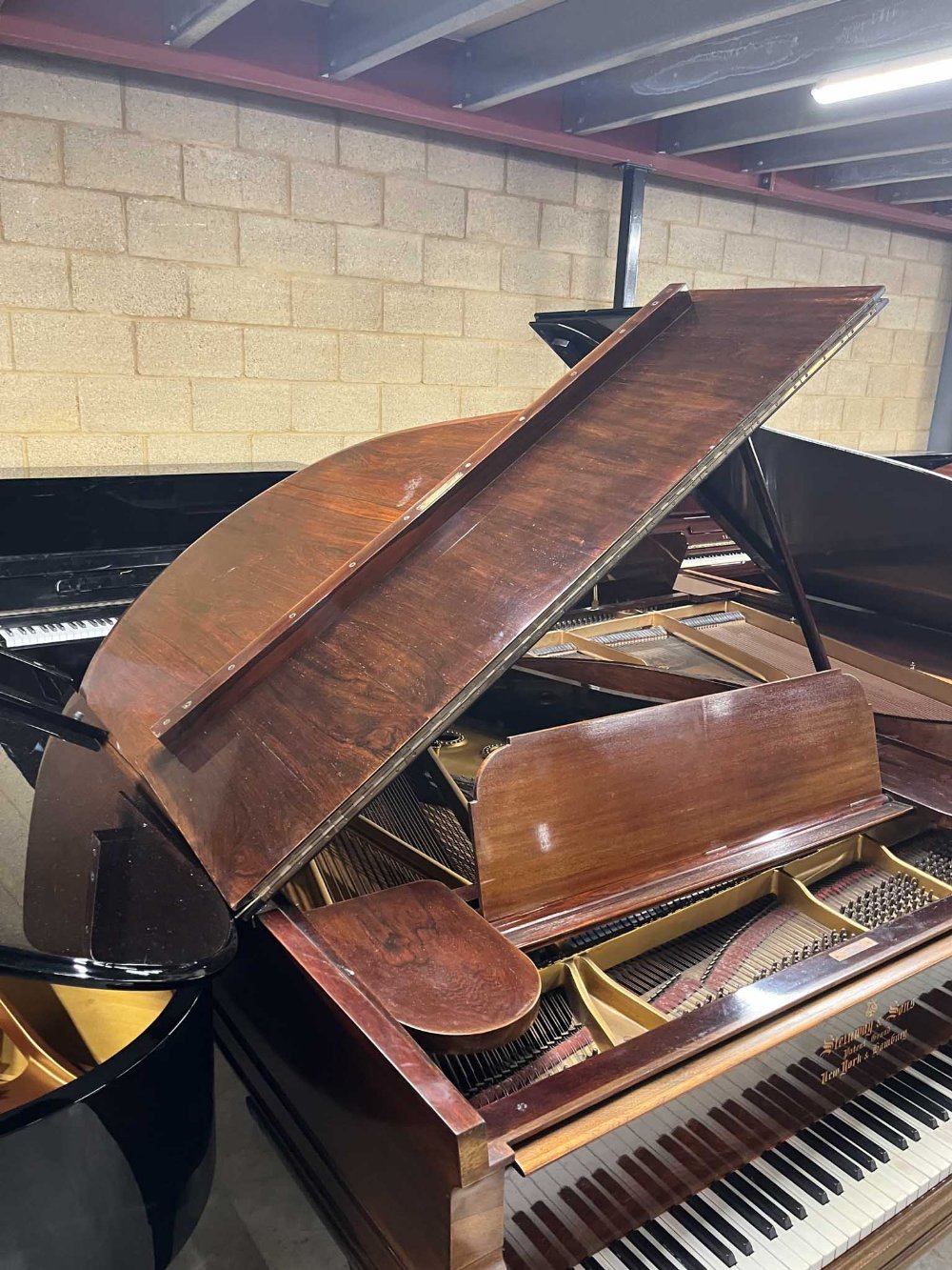 Steinway (c1886) A 6ft Old Style modernised Model A grand piano in a rosewood case on replacement - Image 7 of 9