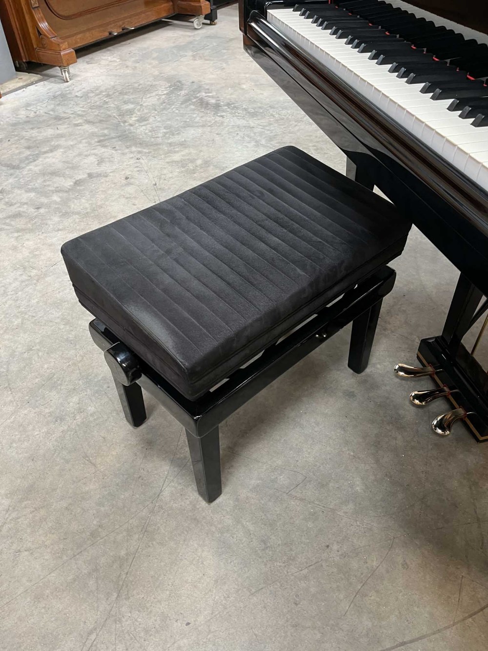 Fazioli (c2002) A 6ft Model 183 grand piano in a bright ebonised case on square tapered legs; - Image 9 of 10