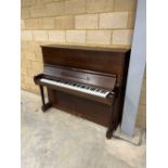 Bechstein (c1978) A Model 8 upright piano in a traditional satin mahogany case.