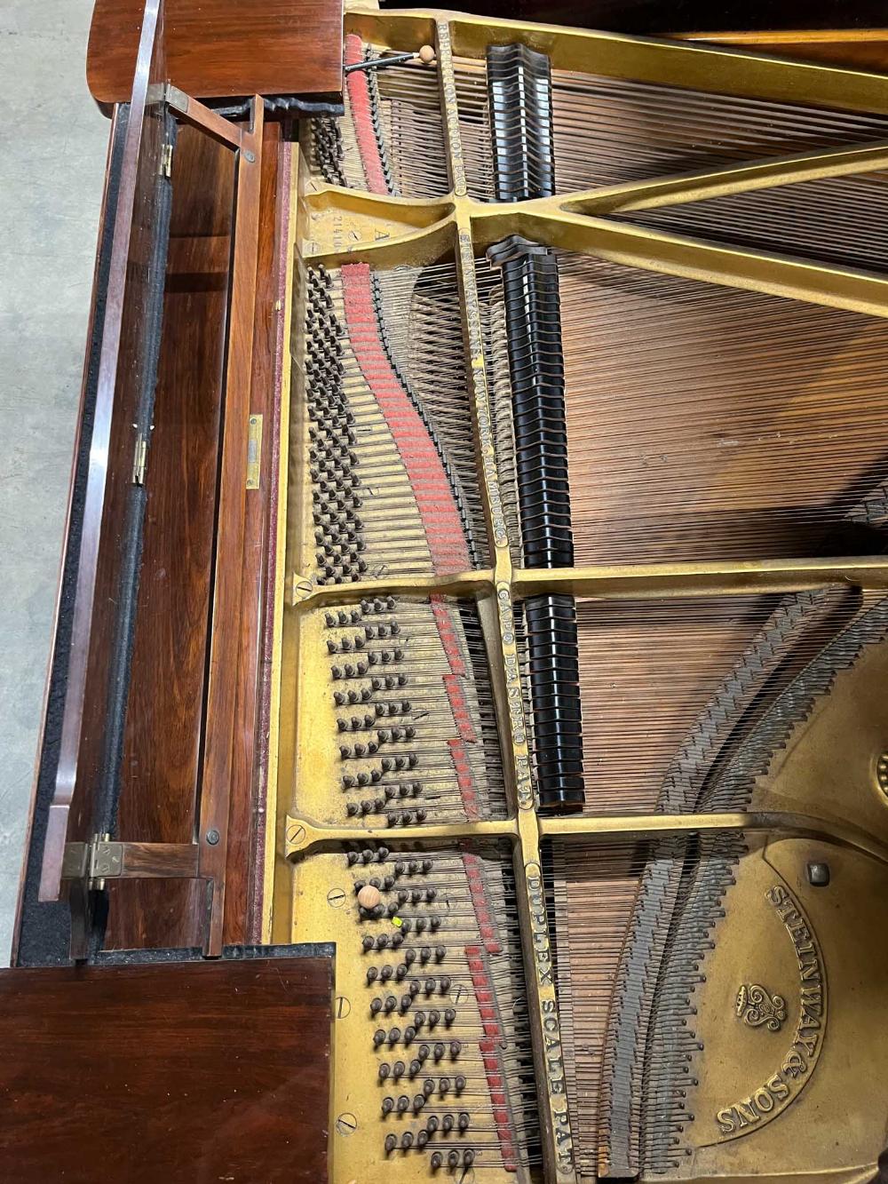 Steinway (c1923) A 6ft 2in Model A grand piano in a rosewood case on square tapered legs; together - Image 5 of 10