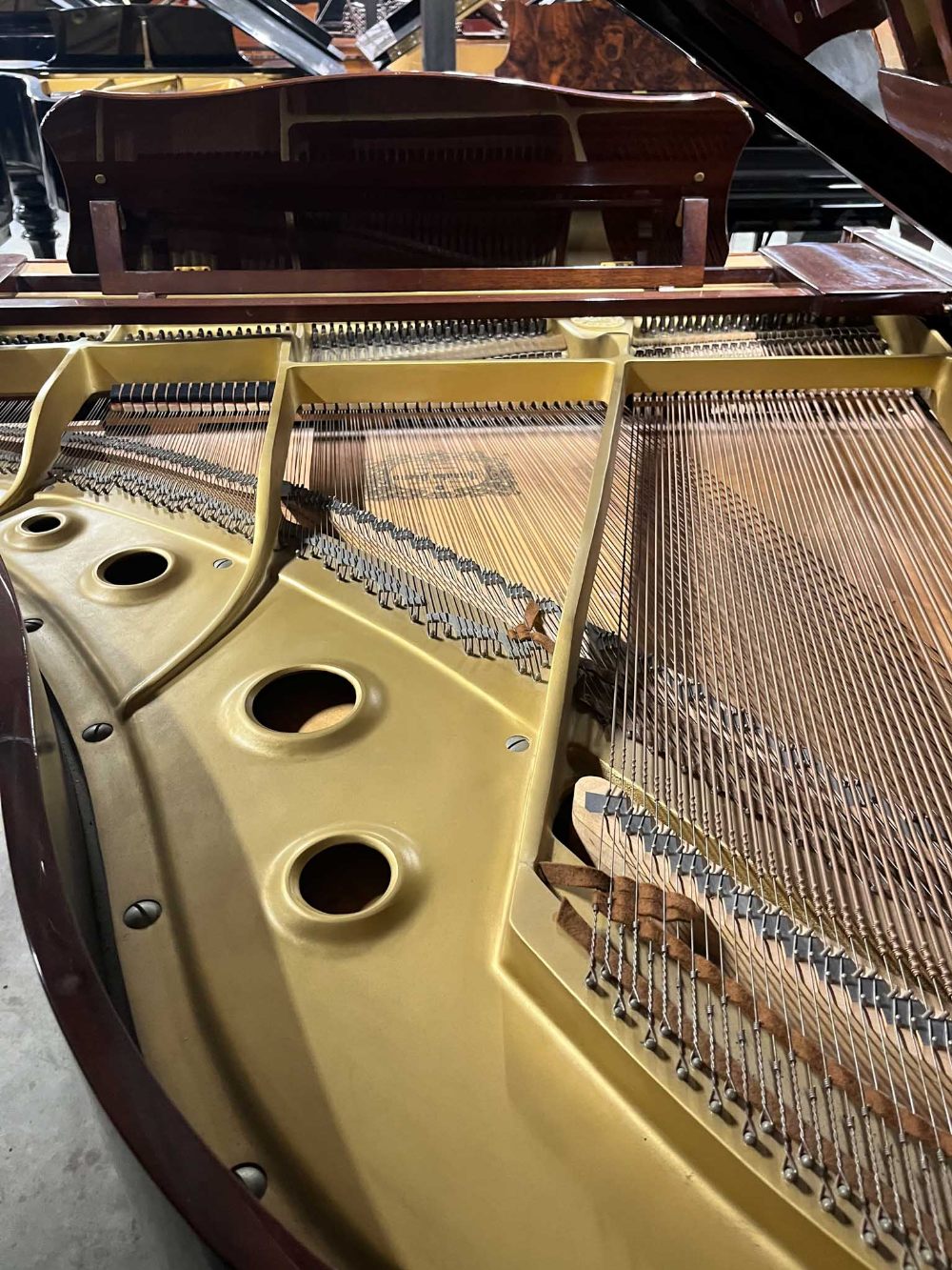 Yamaha (c1980) A 5ft 7in Model G2 grand piano in a bright mahogany case on square tapered legs; - Image 8 of 9