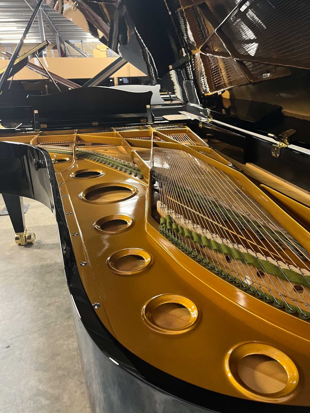 Bechstein (c1985) A 9ft 2in concert grand piano in a bright ebonised case on square tapered legs. - Image 10 of 10