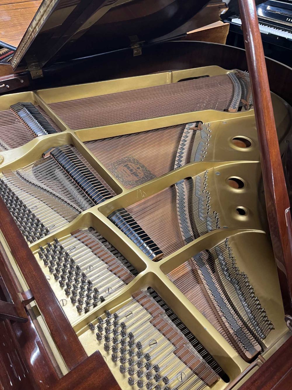 Yamaha (c1980) A 5ft 7in Model G2 grand piano in a bright mahogany case on square tapered legs; - Image 5 of 9