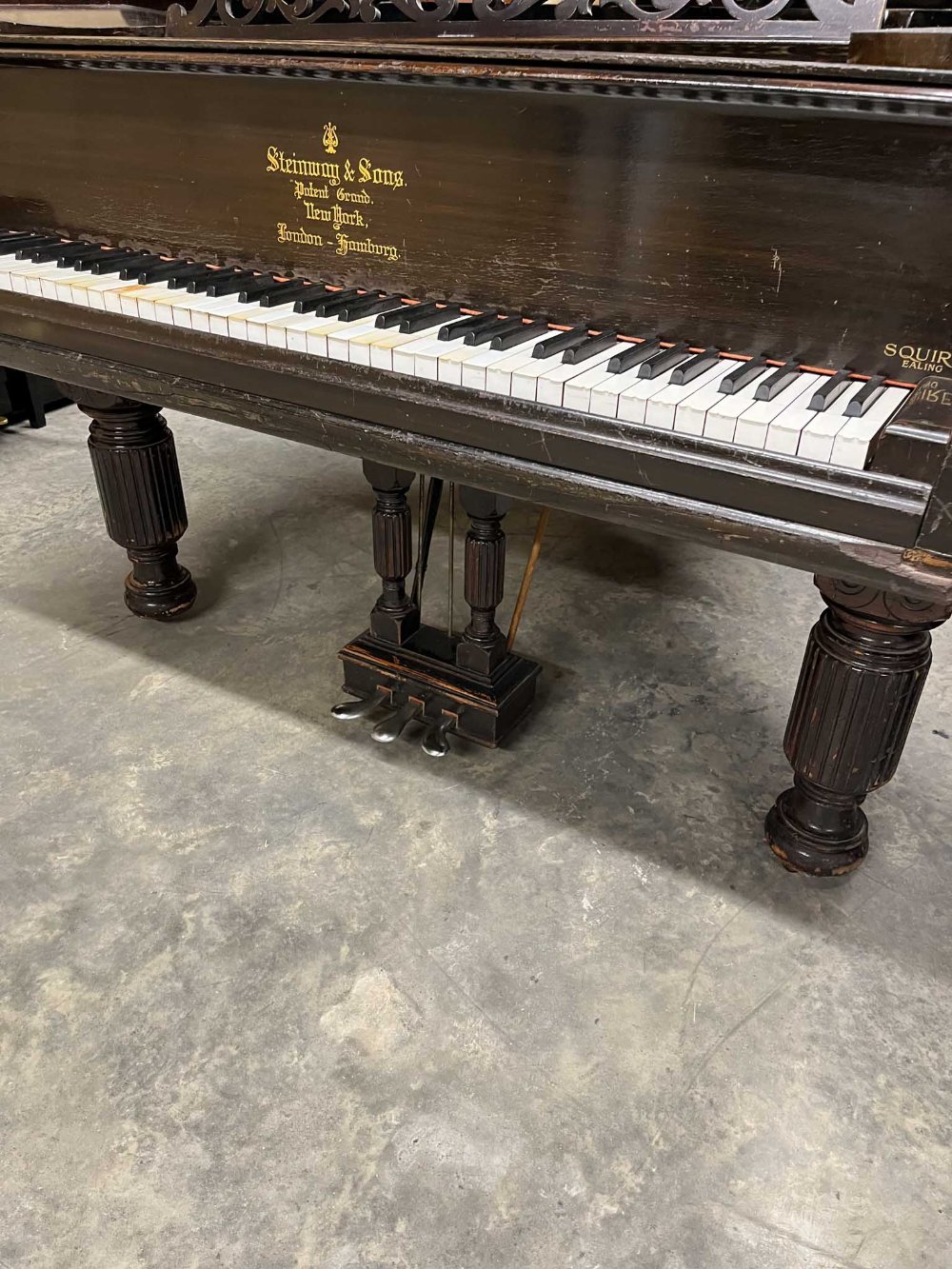 Steinway (c1885) A 6ft 85-note 'old style' Model A grand piano in a rosewood case. IRN: AE7962XV - Image 4 of 9