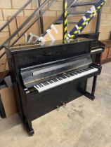 Ibach (c1992) A Model 125 upright piano in a satin black ash case.