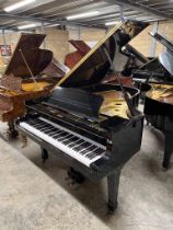 Yamaha (c1980) A 6ft 1in Model G3 grand piano in a bright ebonised case on square tapered legs;