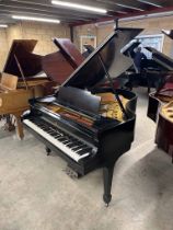 Steinway (c1923) A 5ft 7in New York Model M grand piano in a satin ebonised case on square tapered