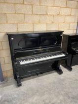 Steinway (c1887) An upright piano in a traditional ebonised case. IRN: UWB6SA7L