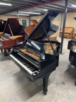 Steinway (c1908) A 5ft 10in Model O grand piano in an ebonised case on square tapered legs; together