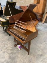 John Morley (c1971) A 6ft 3in Continuo single manual harpsichord in a walnut case on square
