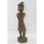 An Indian carved wooden figure, moving arms lacking, 35cm highCONDITION REPORTS & PAYMENT