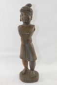 An Indian carved wooden figure, moving arms lacking, 35cm highCONDITION REPORTS & PAYMENT