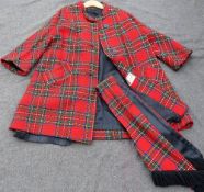 A 1950s/60s ladies tartan cape made by Buchanan's of Dunkeld, Scotland, and a Sidwall of London