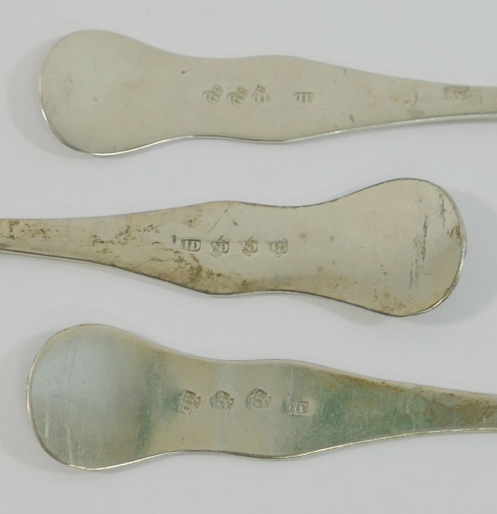 A 19th century Austro-Hungarian silver teaspoon, and three other 19th century Austro-Hungarian - Image 2 of 4