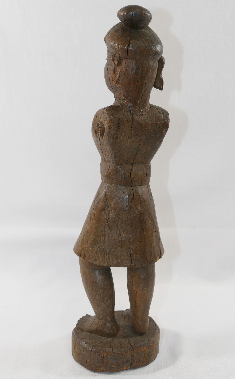 An Indian carved wooden figure, moving arms lacking, 35cm highCONDITION REPORTS & PAYMENT - Image 3 of 3